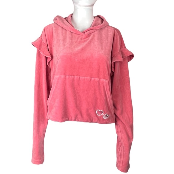 adidas Sweaters - Adidas Velour Pullover Hoodie